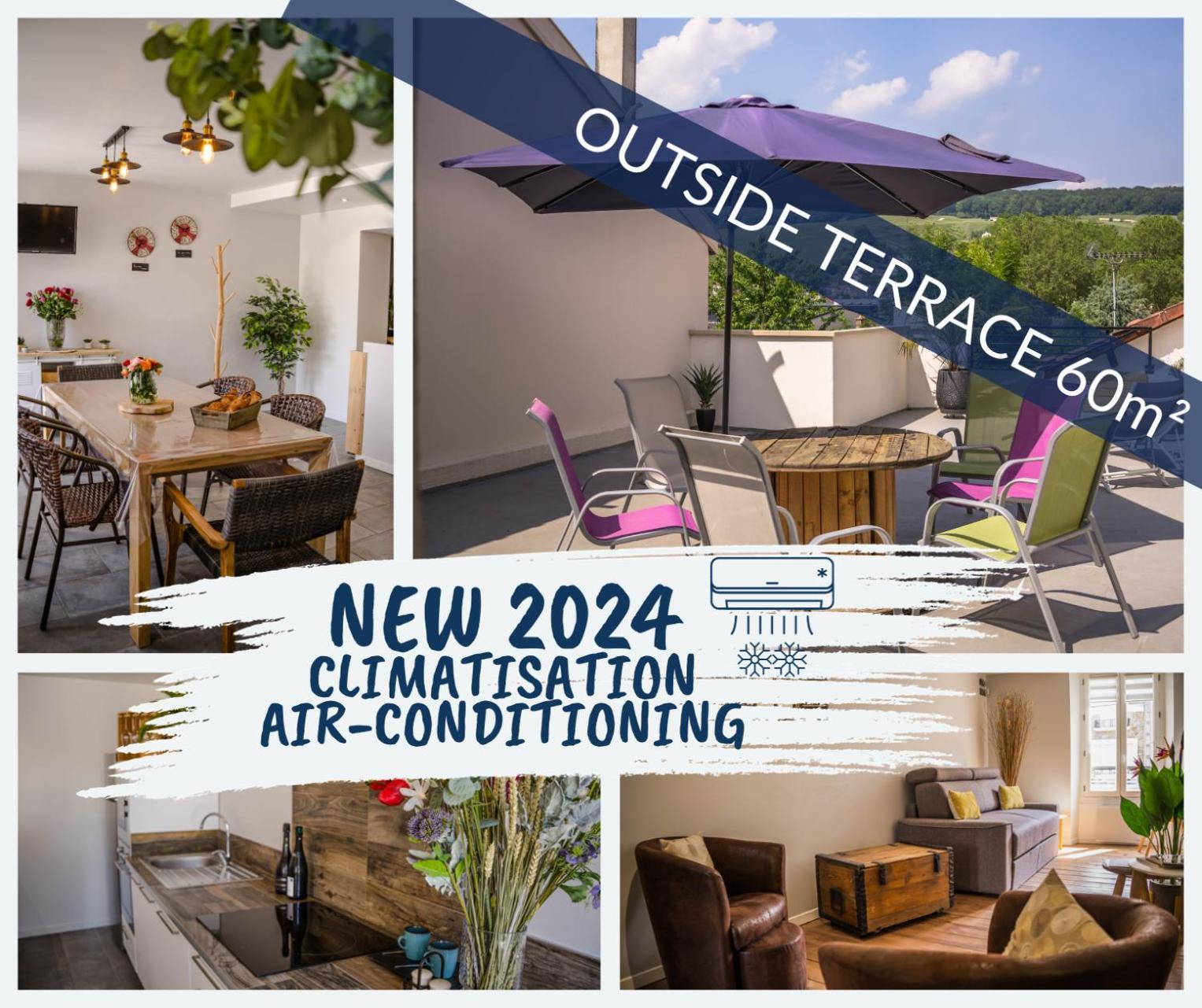 Terrasse 86 - Terrasse & Climatisation - 4-6 Personnes - Bnb Επερνέ Εξωτερικό φωτογραφία